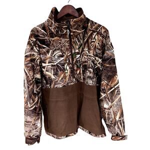 Men’s DRAKE WATERFOWL SYSTEMS MST Camo Eqwader Quarter Zip Jacket Size 2XL